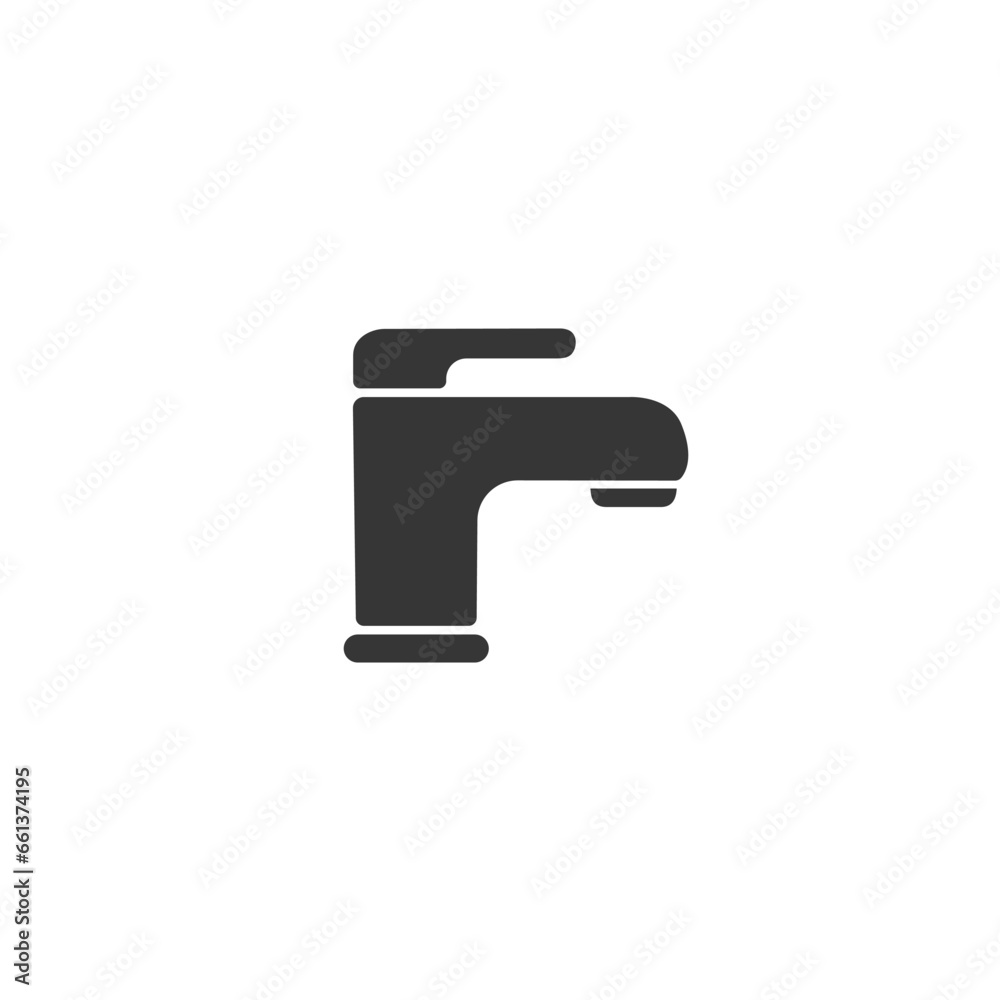 Faucet icon flat style. Vector illustration Faucet icon flat style. Vector illustration