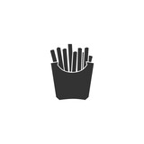 French fries icon. Vector concept illustration for design