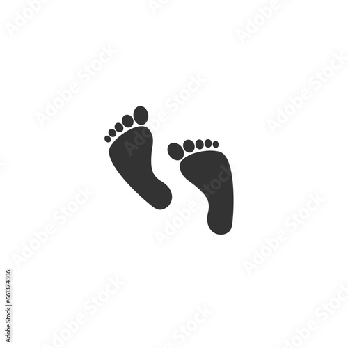 Foot step icon. Vector illustration