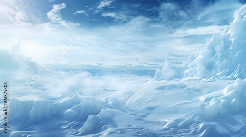 Winter snow iceland isolated background. AI generated image