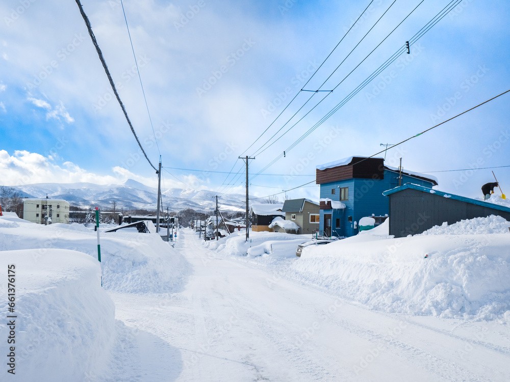 Townscape with heavy snowfall (Niseko, Hokkaido, Japan) Townscape with heavy snowfall (Niseko, Hokkaido, Japan)