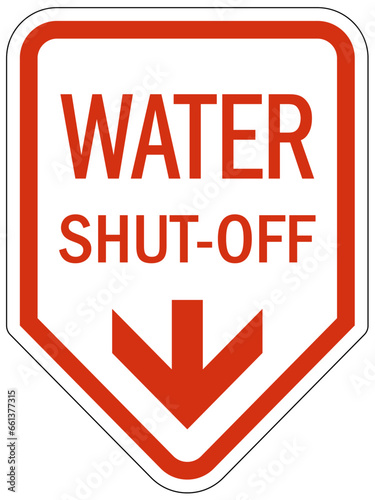 Free Download Water shut off sign and labels - GFXLoad