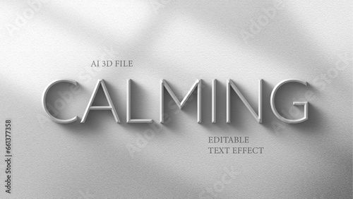 3d Calming editable text effect