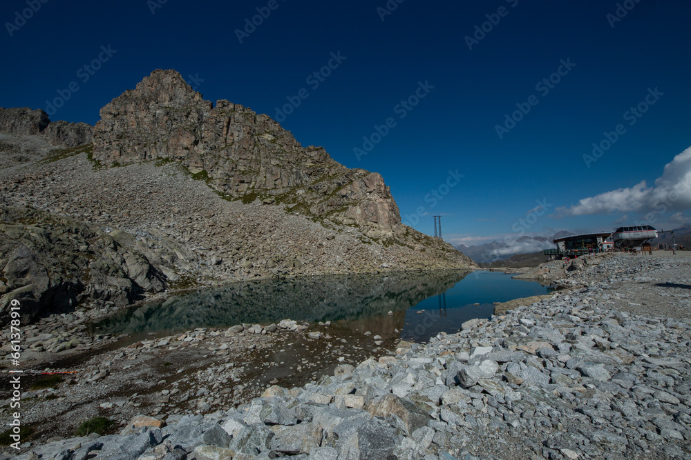 Passo del Tonale in Trentino, a tourist town for winter sports