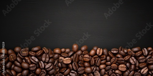 Vintage cafe vibes. Close up of fresh coffee beans on wooden table. Rich and roasted. Morning delight. Antique on weathered wood