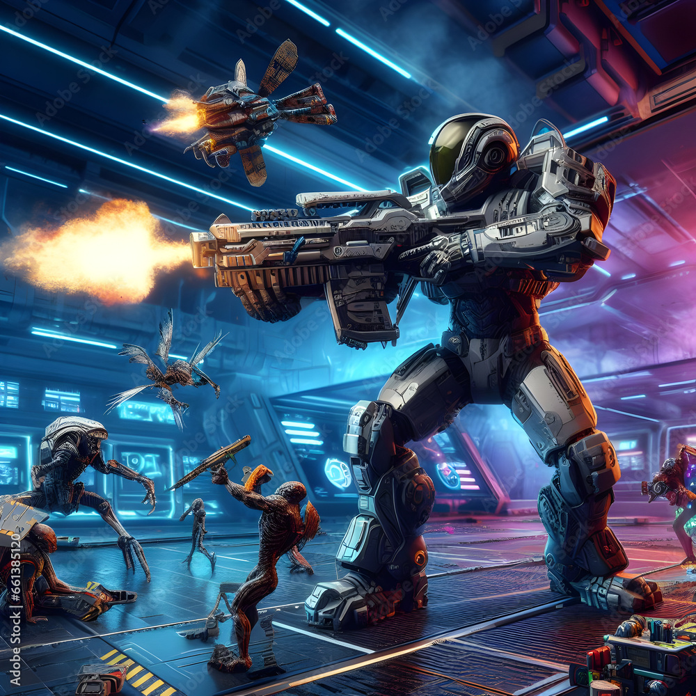 robot cyborg soldier robot cyborg soldier