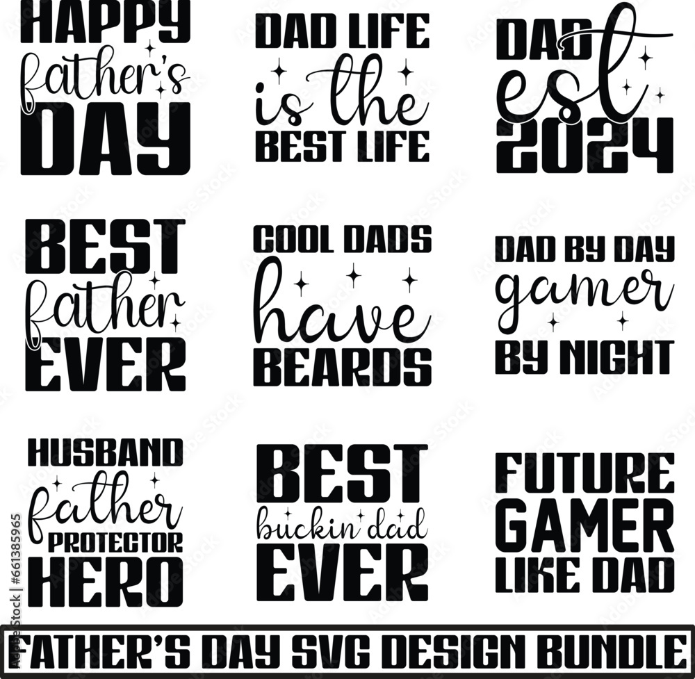 Father's day svg design bundle and digital download