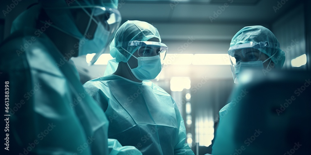 Close-up shot of medical doctor ER team, surgeon and anesthetist working together in a hospital room for emergency nursing care, professional teamwork and patient trust concept Close-up shot of medical doctor ER team, surgeon and anesthetist working together in a hospital room for emergency nursing care, professional teamwork and patient trust concept