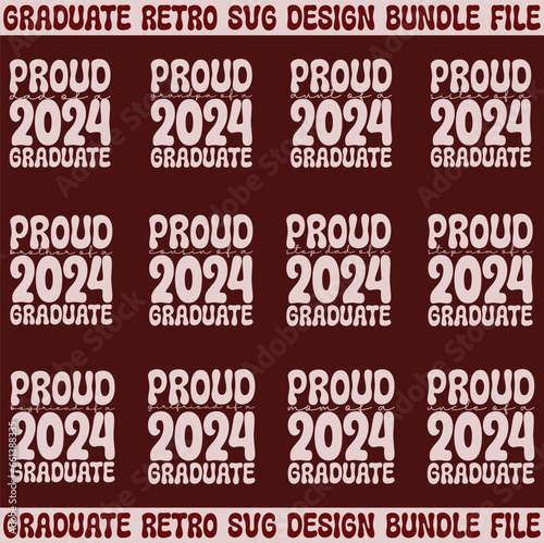 graduate retro svg design bundle and digital download
