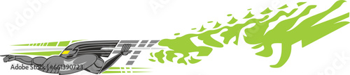 Sports stripes, car stickers black color. Racing decals for tuning 
