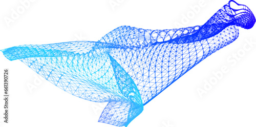 Network lines. Net wave information flow. Scientific paradigm solutions future. Forward vision progress. Big data cells deep development analysis. foresight conference background banner.