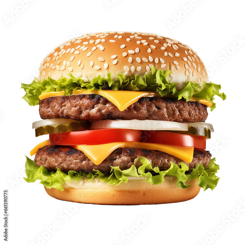 hamburger isolated on white