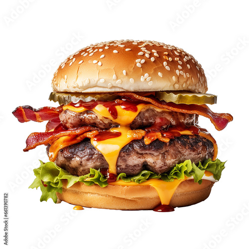 hamburger on a white background