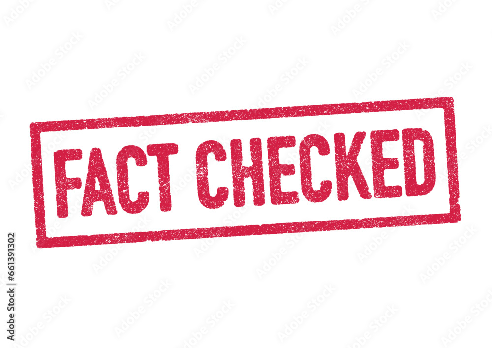 Vector illustration of the word Fact Checked in red ink stamp Vector illustration of the word Fact Checked in red ink stamp