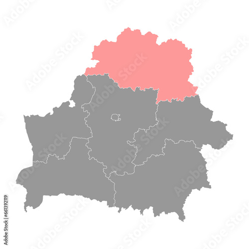 Vitebsk region map  administrative division of Belarus.