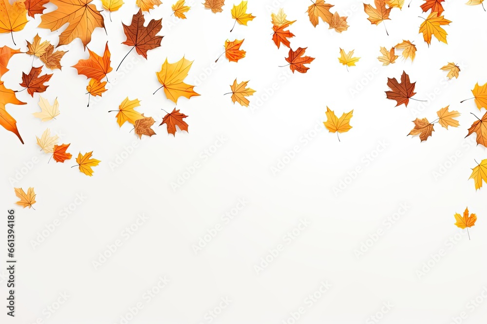 Floating Autumn Leaves: A Serene Dance of Seasonal Hues and Delicate Patterns. Generative AI Floating Autumn Leaves: A Serene Dance of Seasonal Hues and Delicate Patterns. Generative AI