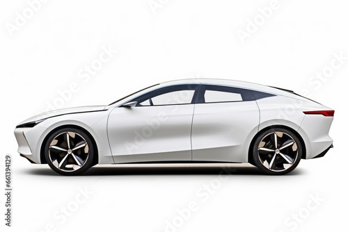 Modern car isolated on a white background. Profile