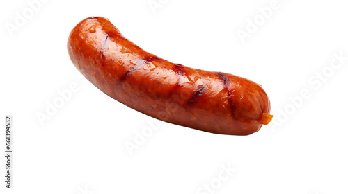 Sausage Isolated on Transparent or White Background, PNG