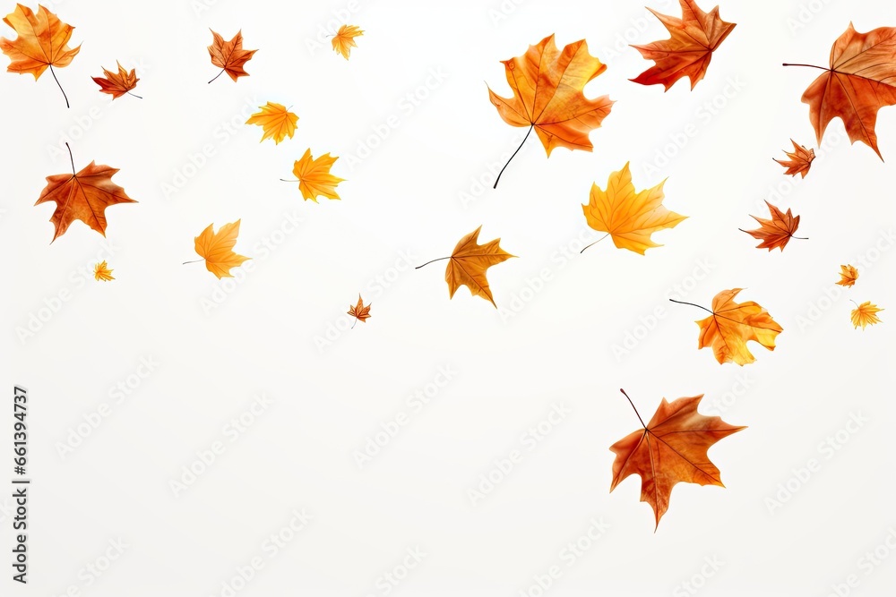 Floating Autumn Leaves: A Serene Dance of Seasonal Hues and Delicate Patterns. Generative AI Floating Autumn Leaves: A Serene Dance of Seasonal Hues and Delicate Patterns. Generative AI