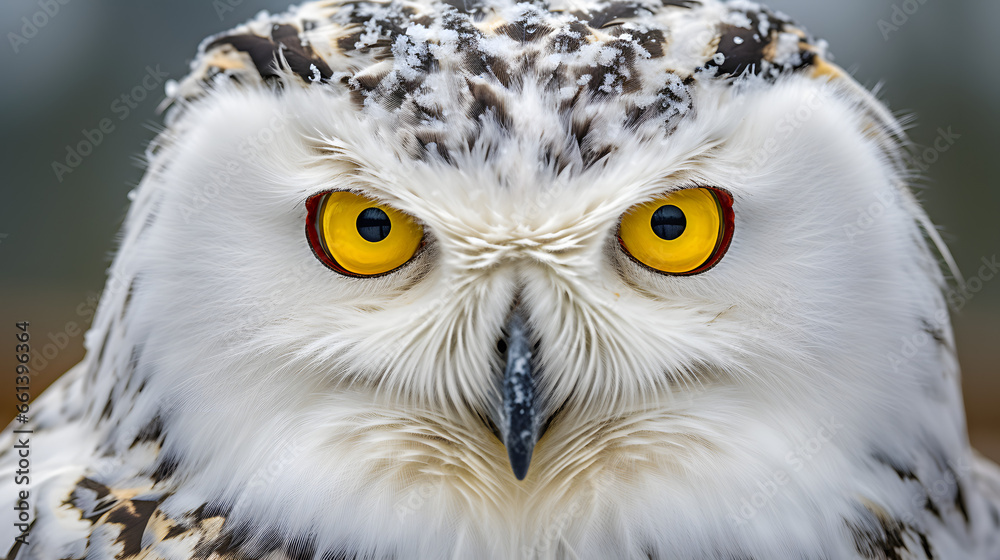 Photo of a snowy owl