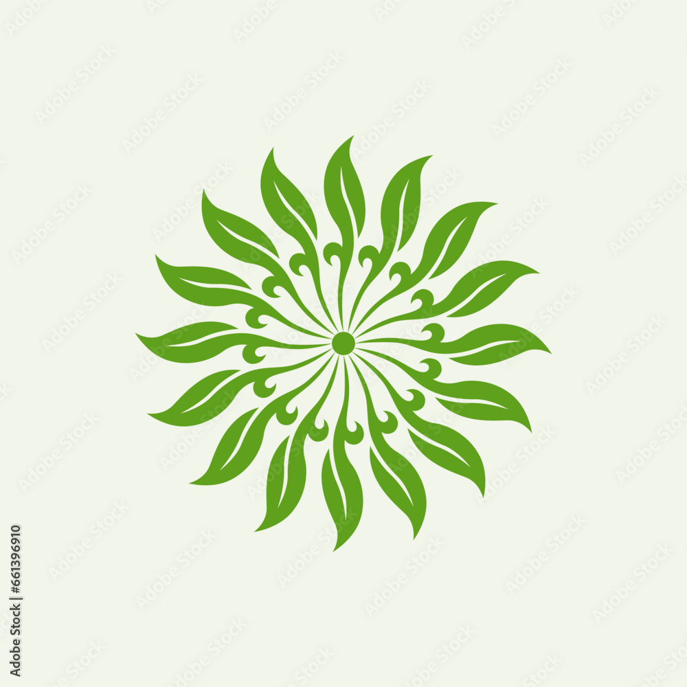 Nature mandala ornament vector icon logo design. Geometric mandala pattern Nature mandala ornament vector icon logo design. Geometric mandala pattern