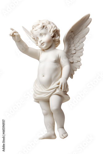 Isolated baby angel statue