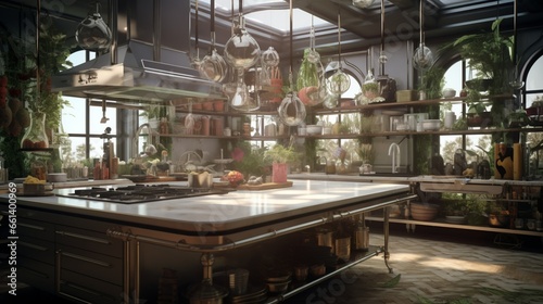 future kitchen decor theme inspired by the concept of  culinary adventure   with global cuisine influences