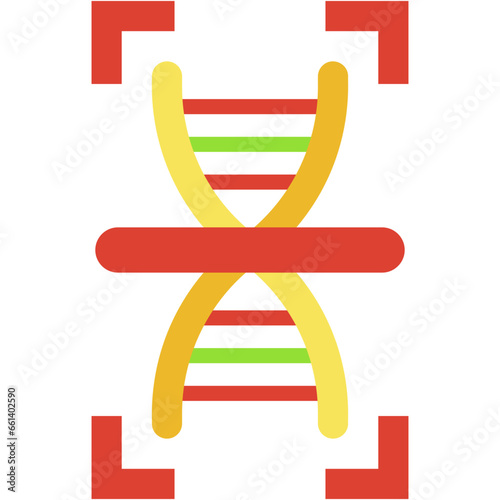 Vector Icon Scan, Biometric, DNA, Biometric Recognition, Genetics, Secure
