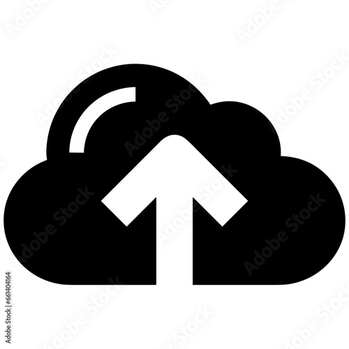 Cloud storage icon symbol vector image. Illustration of the database server hosting cloud system digital design image