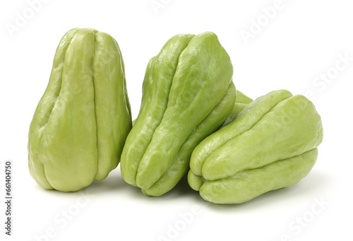 Chayote on a white background photo