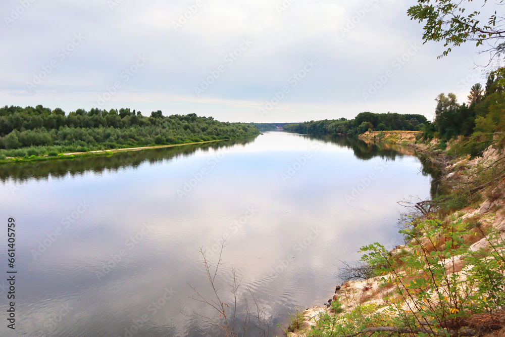 View of Desna River in Chernihiv Oblast, Ukraine
