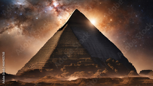 Pyramids and deserts on distant stars galaxies and stars