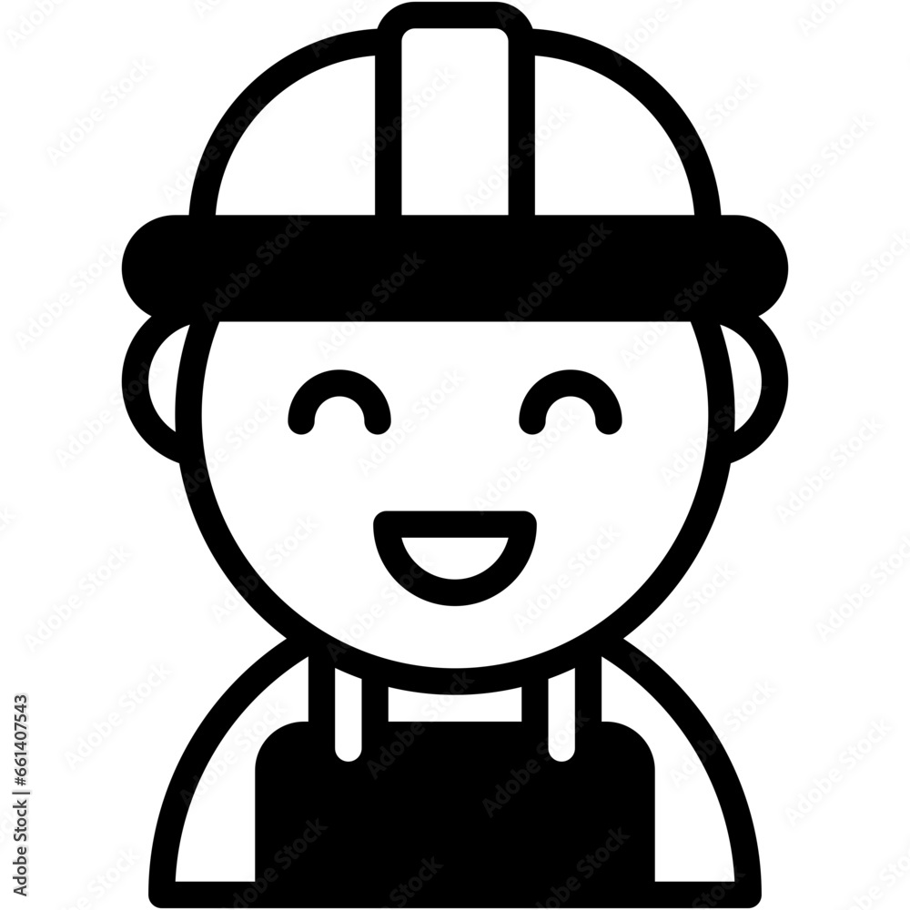 Vector Icon Worker, Job Man, User, Engineer, Avatar, Industry Vector Icon Worker, Job Man, User, Engineer, Avatar, Industry