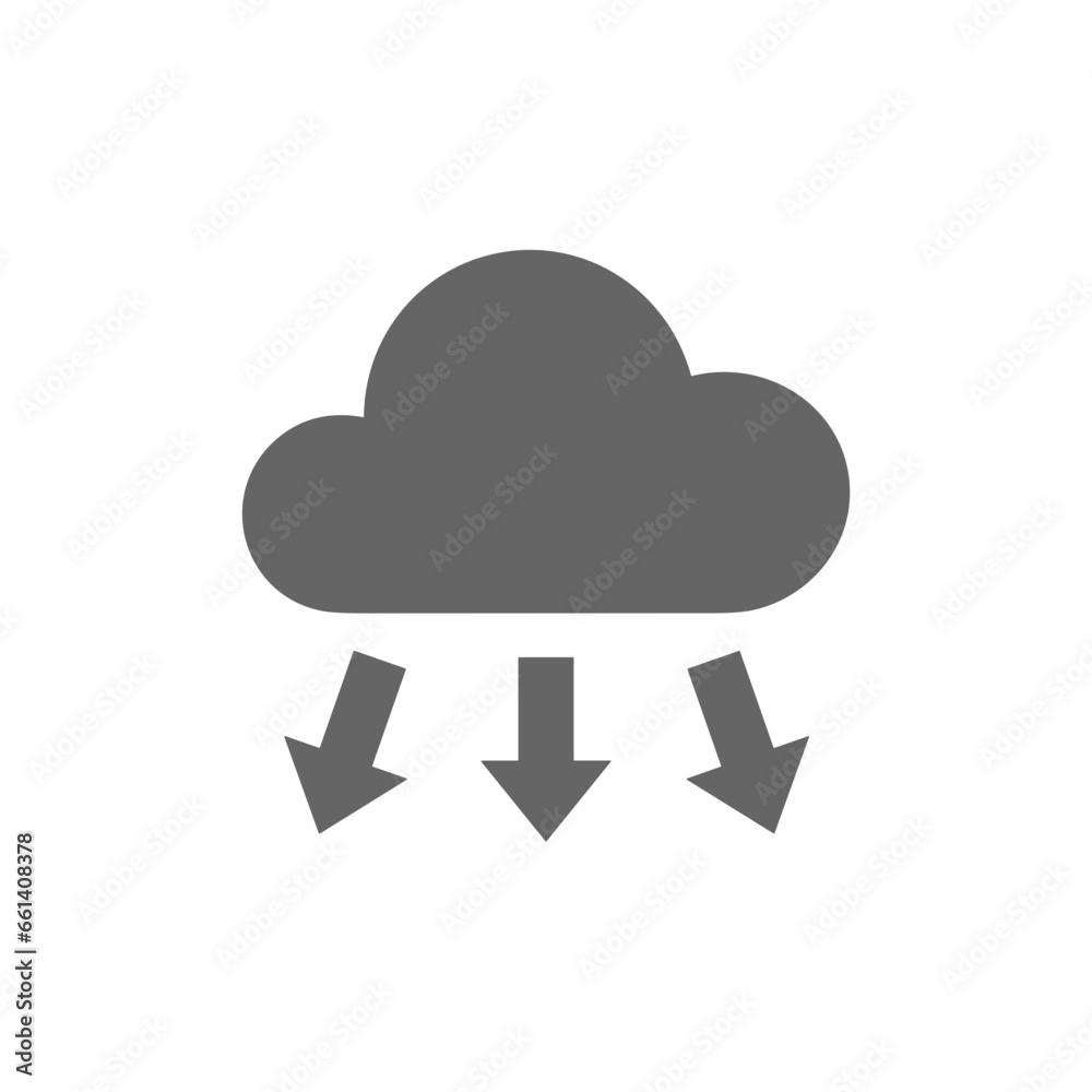 Cloud storage icon symbol vector image. Illustration of the database server hosting cloud system digital design image Cloud storage icon symbol vector image. Illustration of the database server hosting cloud system digital design image