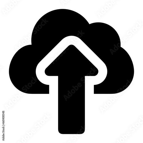Cloud storage icon symbol vector image. Illustration of the database server hosting cloud system digital design image