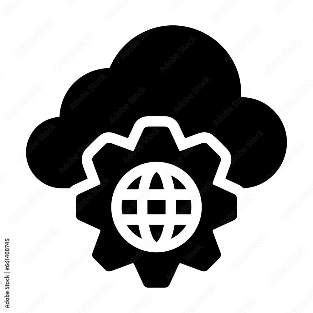 Cloud storage icon symbol vector image. Illustration of the database server hosting cloud system digital design image Cloud storage icon symbol vector image. Illustration of the database server hosting cloud system digital design image