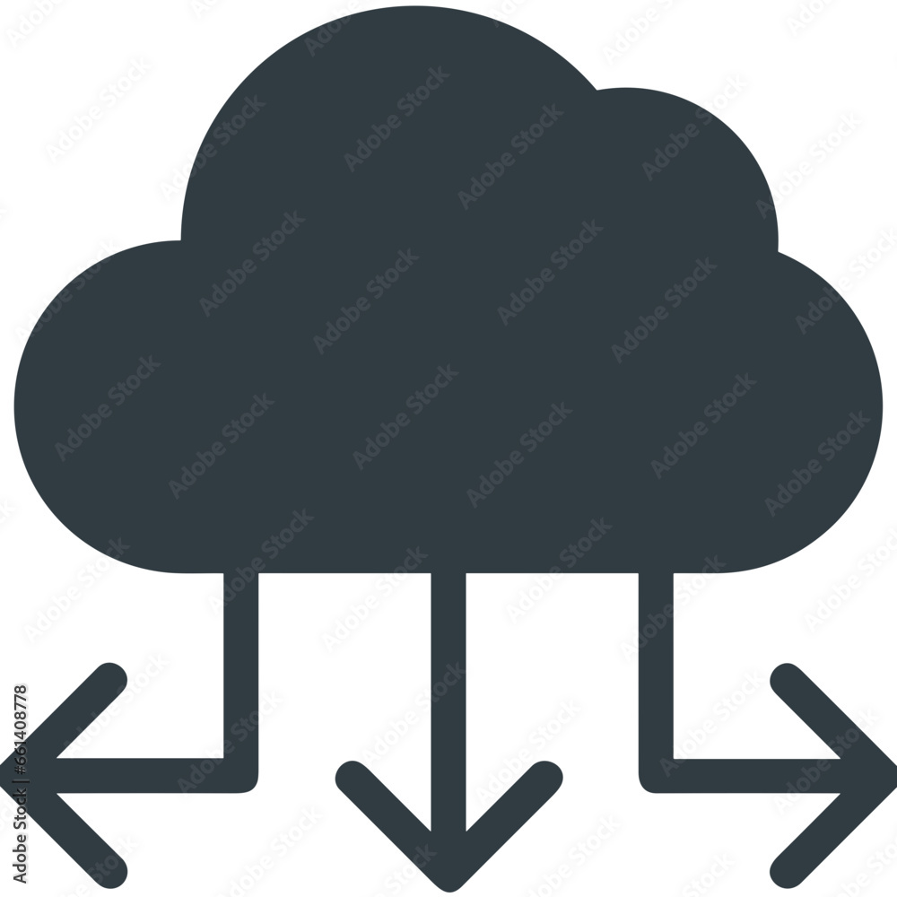 Cloud storage icon symbol vector image. Illustration of the database server hosting cloud system digital design image Cloud storage icon symbol vector image. Illustration of the database server hosting cloud system digital design image