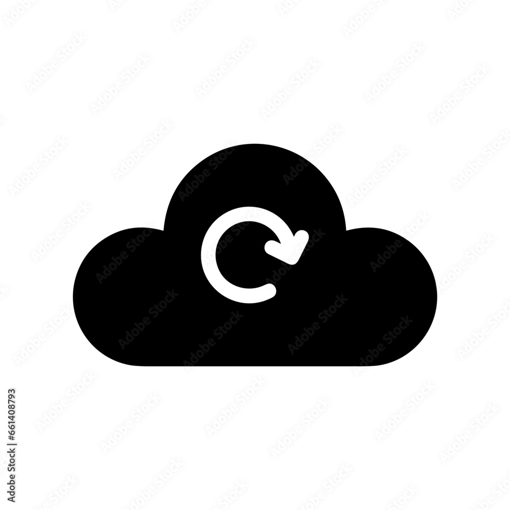 Cloud storage icon symbol vector image. Illustration of the database server hosting cloud system digital design image Cloud storage icon symbol vector image. Illustration of the database server hosting cloud system digital design image