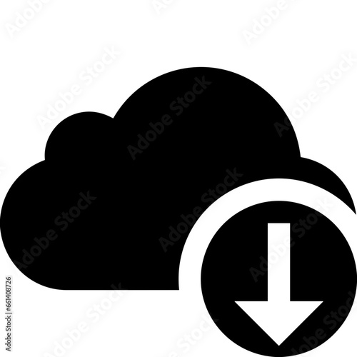 Cloud storage icon symbol vector image. Illustration of the database server hosting cloud system digital design image