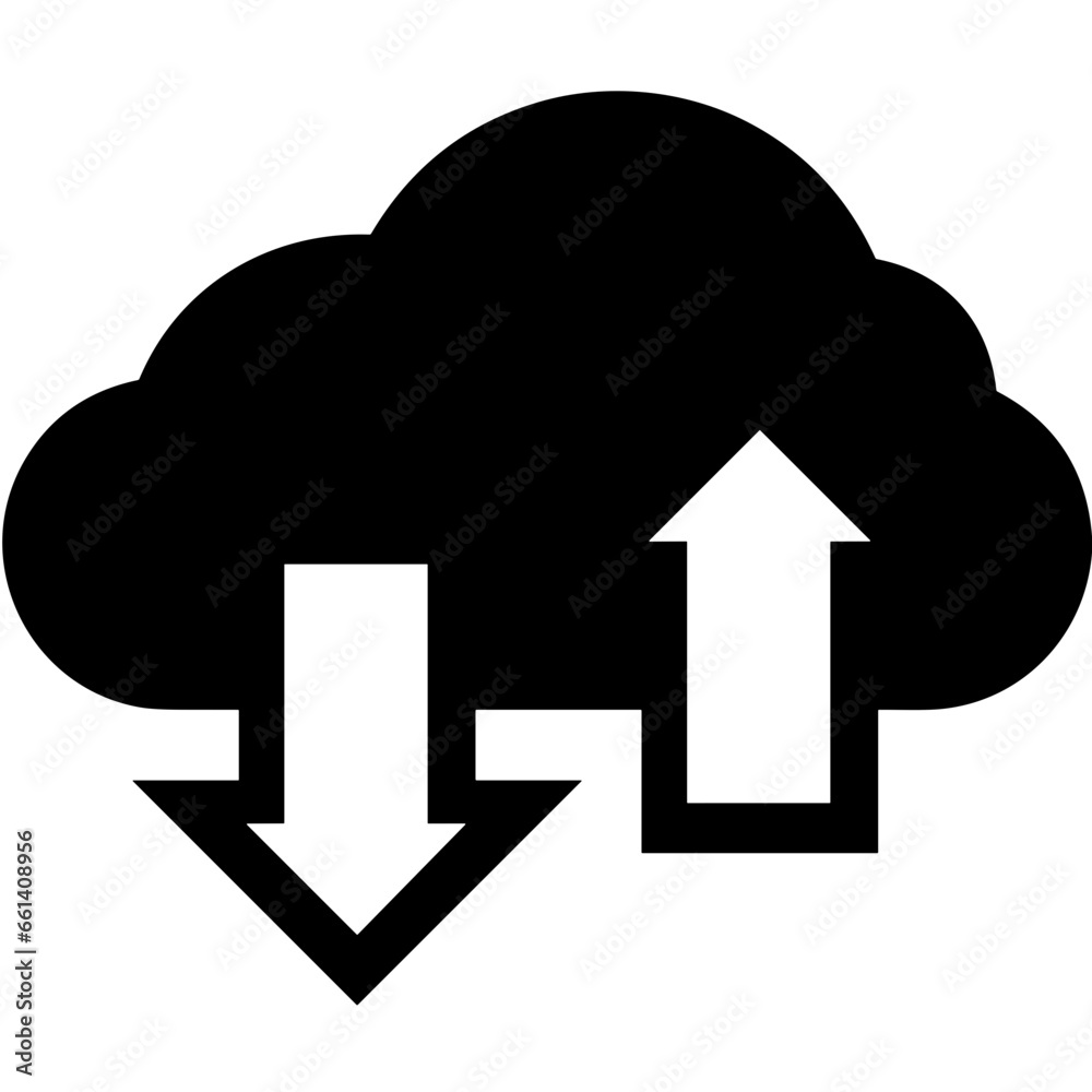 Cloud storage icon symbol vector image. Illustration of the database server hosting cloud system digital design image Cloud storage icon symbol vector image. Illustration of the database server hosting cloud system digital design image