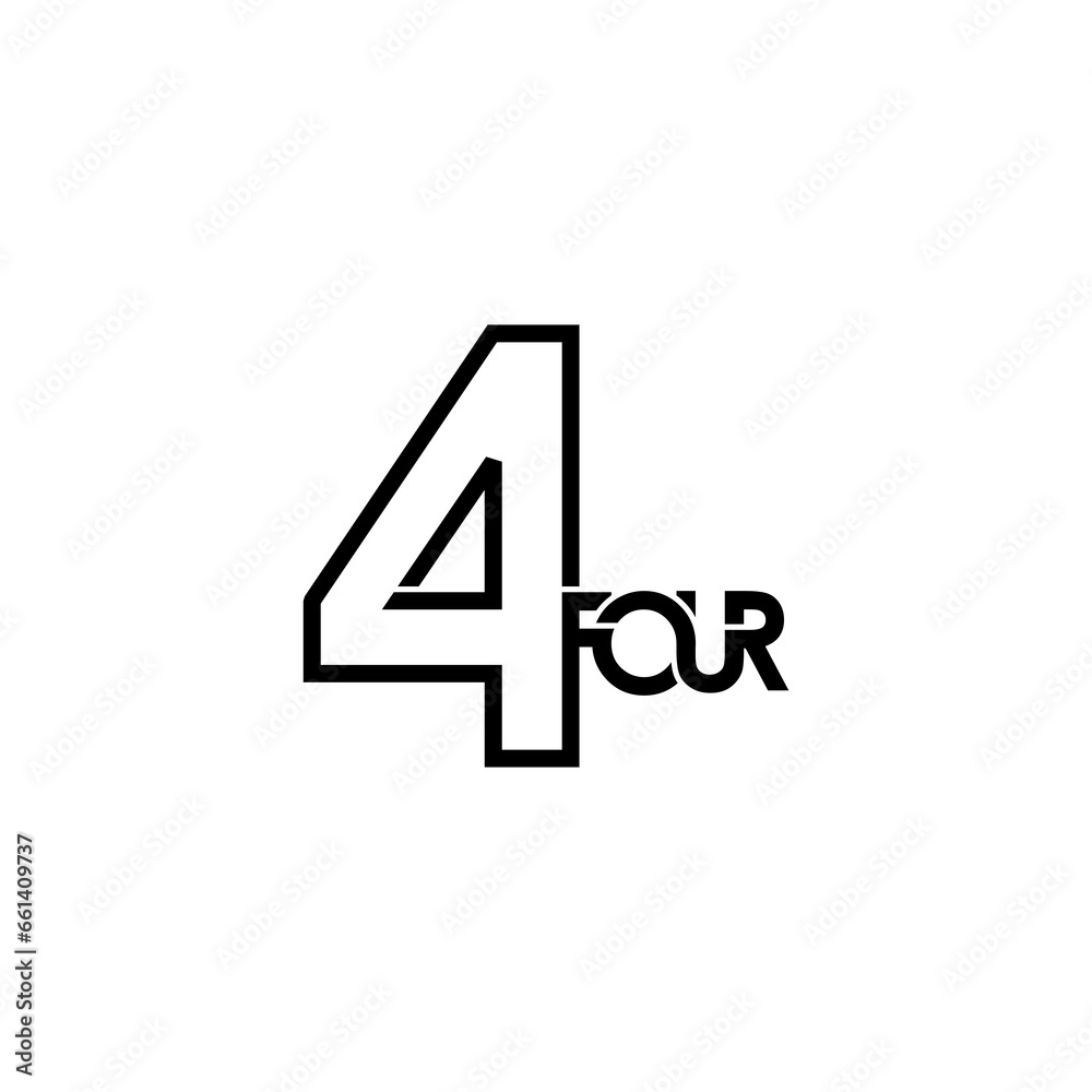 four typography letter monogram logo design four typography letter monogram logo design