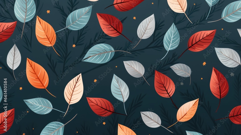 Vector illustration of winter foliage, AI generated Image Vector illustration of winter foliage, AI generated Image