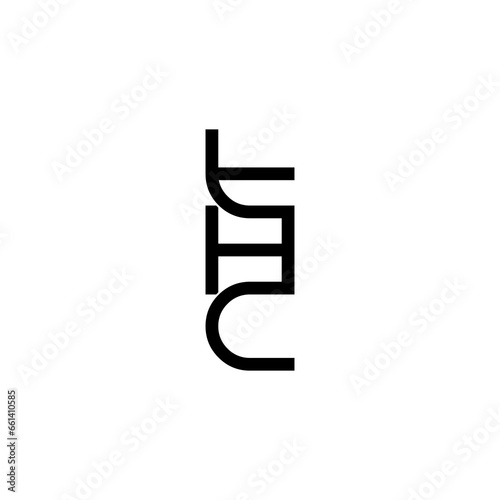 thc typography letter monogram logo design