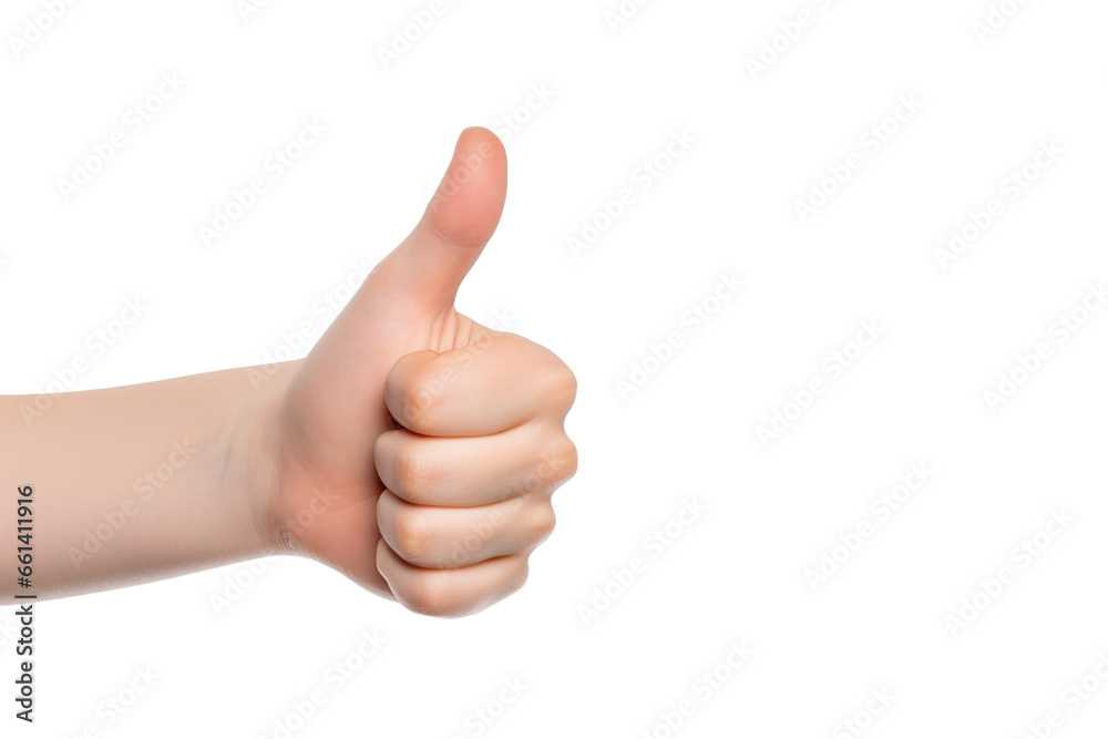 A Child's hand shows thumbs up isolated on a white background studio shot PNG A Child's hand shows thumbs up isolated on a white background studio shot PNG