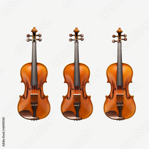 violins isolated on white background