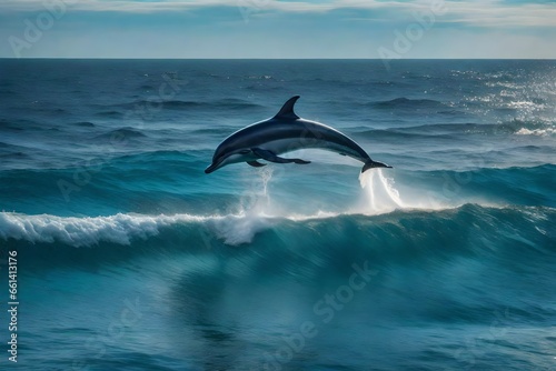 dolphin jumping out of water © Vani