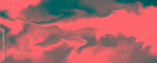 Abstract Red Background with Multicolor Fluid Blend Paint Art with Texture with Gradient.