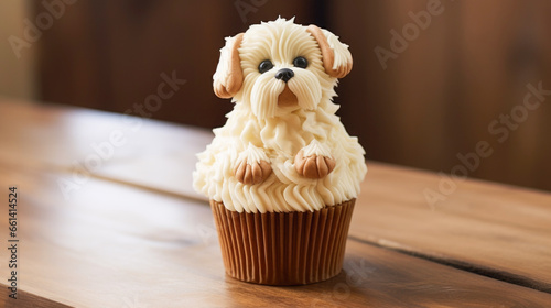 A dog-shaped dessert that's too cute to eat