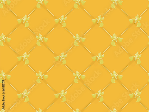 Golden fleur-de-lis seamless pattern. Gold template. Floral classic texture. Fleur de lis royal lily retro background. Vintage design for cards, wallpaper, packaging, textiles.