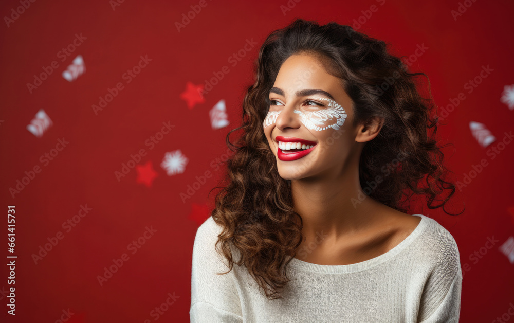 smiling beauty girl wearing color clothes on solid color background. smiling beauty girl wearing color clothes on solid color background.